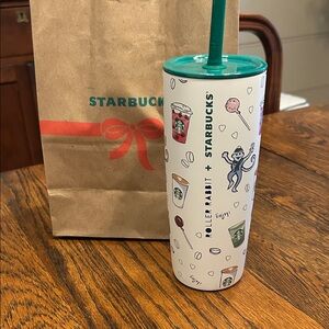 Starbucks x Roller Rabbit Drink Tumbler